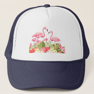 Tropische Bloemen en Flamingo's Ontwerp Trucker Pet