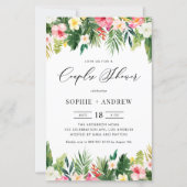 Tropische bloemen en Greenery Couples Shower (Voorkant)