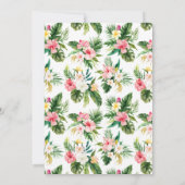 Tropische bloemen en Greenery Couples Shower Kaart (Achterkant)