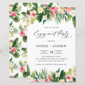 Tropische bloemen en Greenery Engagement Party (Voorkant / Achterkant)