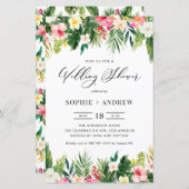 Tropische bloemen en Greenery Wedding Shower (Voorkant / Achterkant)