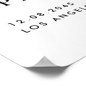 Tropische bloemen en Greenery Wedding Shower Poster (Hoek)