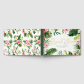 Tropische bloemen en groen Lijst zomerbruiloft Gastenboek (Volledig)