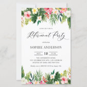 Tropische bloemen en groen pensioen partij (Voorkant)