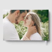 Tropische bloemen en groen zomer bruiloft foto gastenboek (Achterkant)