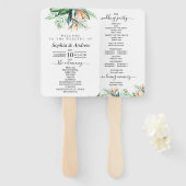 Tropische bloemen en groene bladeren Reeks ventila Handwaaier (Voorkant en achterkant)