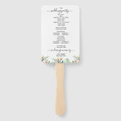 Tropische bloemen en groene bladeren Reeks ventila Handwaaier (Achterkant)