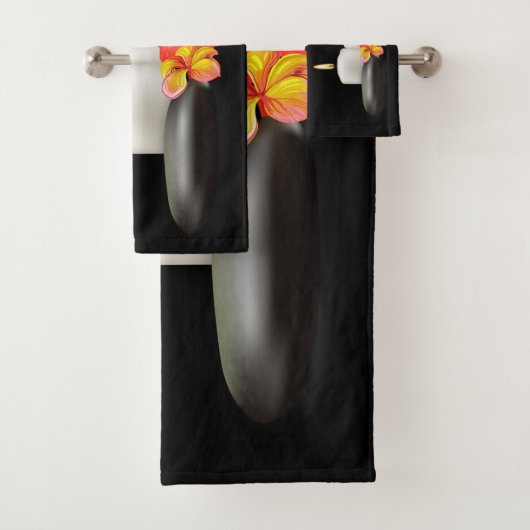 Tropische bloemen en kaarsblaasdoeken decor bad handdoek (Insitu)