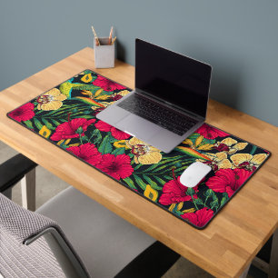 Tropische Bloemen en Kolibrie - Zomer Botanica Bureaumat