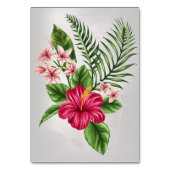 Tropische bloemen en lederen wedtafel NO. Kaart (Achterkant)