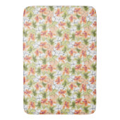 Tropische bloemen en lijnkunst badmat (Voorkant Verticaal)