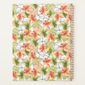 Tropische bloemen en lijnkunst monogrammed planner (Achterkant)