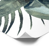 Tropische bloemen en palmbladeren poster (Hoek)