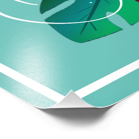 Tropische bloemen en papegaai foto afdruk (Hoek)