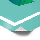 Tropische bloemen en papegaai perfect poster (Hoek)