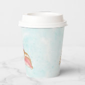 Tropische bloemen en planken | Zeemeermin Papieren Bekers (Achterkant)