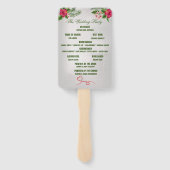 Tropische bloemen en springbonnen die handvaten tr handwaaier (Achterkant)