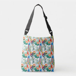Tropische bloemen en Toucan Crossbody Tas