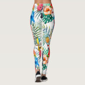 Tropische bloemen en Toucan Leggings (Achterkant)