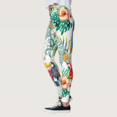 Tropische bloemen en Toucan Leggings (Links)