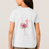 Tropische bloemen en vetten Tri-Blend shirt (Achterkant)