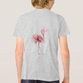 Tropische bloemen en vetten Tri-Blend shirt (Achterkant)