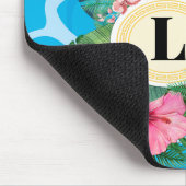 Tropische bloemen en vlinders in Hawaiian Muismat (Hoek)