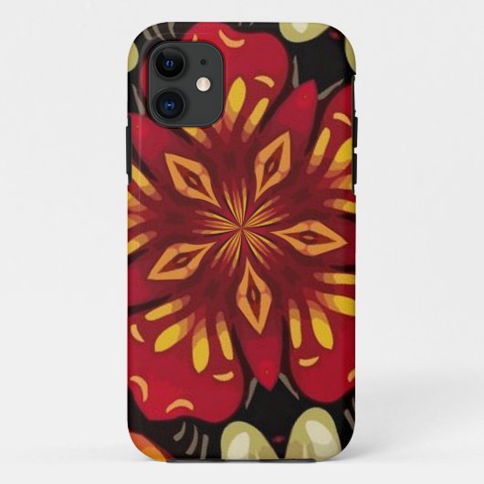 Tropische Bloemen en Vlinders Mandala Case-Mate iPhone Case (Achterkant)