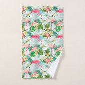 tropische bloemen en vogels bad handdoek (Handdoek)