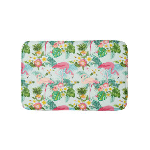 tropische bloemen en vogels badmat