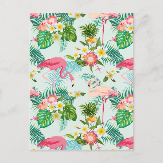  tropische bloemen en vogels briefkaart (Voorkant)