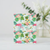  tropische bloemen en vogels briefkaart (Staand voorkant)