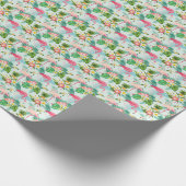 Tropische bloemen en vogels cadeaupapier (Hoek)