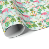 Tropische bloemen en vogels cadeaupapier (Rol Hoek)