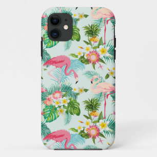tropische bloemen en vogels iPhone 11 hoesje