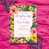 Tropische bloemen en vogels heldere kleuren verjaa kaart