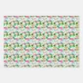 Tropische bloemen en vogels inpakpapier vel (Voorkant)