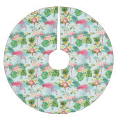 tropische bloemen en vogels kerstboom rok (Voorkant)