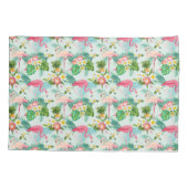  tropische bloemen en vogels kussensloop (Achterkant-Links)