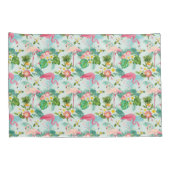  tropische bloemen en vogels kussensloop (Achterkant-Rechts)