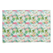  tropische bloemen en vogels kussensloop (Voorkant-Rechts)