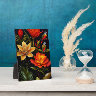 Tropische bloemen en vogels   Modern Haeckel Fotoplaat