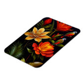 Tropische bloemen en vogels | Modern Haeckel Magneet (Linkerzijde)