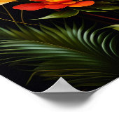 Tropische bloemen en vogels | Modern Haeckel Poste Poster (Hoek)