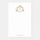 Tropische bloemen en vogels, monogrammen Notitiebl Post-it® Notes (Voorkant)