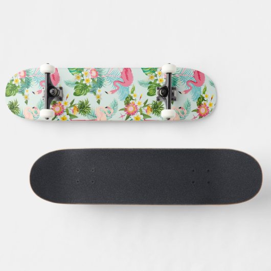 tropische bloemen en vogels persoonlijk skateboard (Horizontaal)