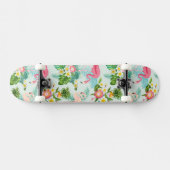  tropische bloemen en vogels persoonlijk skateboard (Horizontaal)