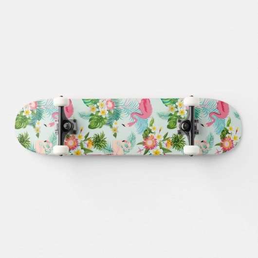  tropische bloemen en vogels persoonlijk skateboard (Horizontaal)