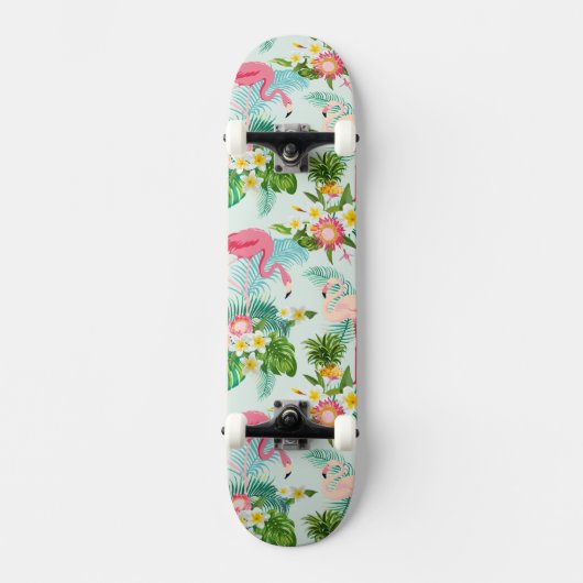  tropische bloemen en vogels persoonlijk skateboard (Voorkant)