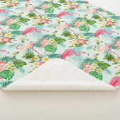 tropische bloemen en vogels sherpa deken (3/4)
